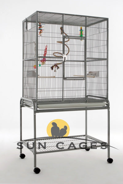 Voladero para pájaros Eco Black Sun Cages - jaula de vuelo negra para exterior