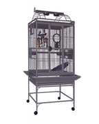 Jaula para loros Finca Gym Top II gris antracita de 60x56x160 cm