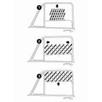 Rejilla Ventilación para Coche, 30-110 cm, Negro - Pack de 3 unidades