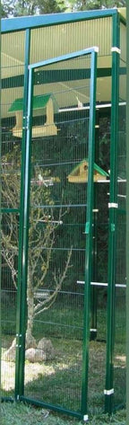 Voladero para pájaros de  Jardin 2m2 con techo a dos aguas