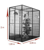 Voladero de Jardin INTERIOR DE 2M2 C/ TECHO MALLA