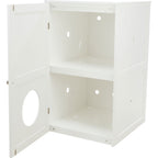 Casa para Gatos con 2 Pisos blanco