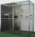 Voladero para loros 2x1 m Imor - jaula de vuelo exterior con techo mixto