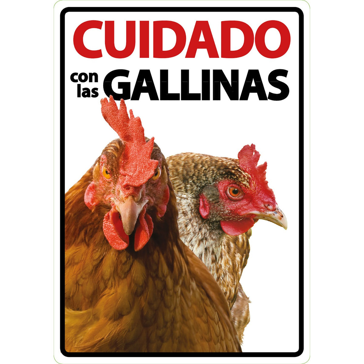 Señal A5 'Cuidado con las Gallinas'