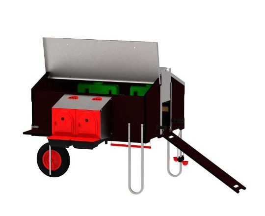 Gallinero Móvil 1x1.2mt C/kit Desplaz Free-range