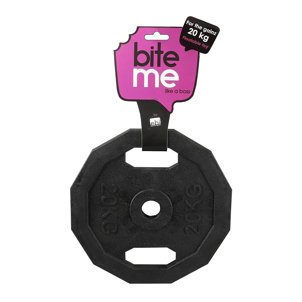 Duvo Bite Me Juguete Perro Goma Disco Pesas 22,8 x 22,8 x 1,7 cm