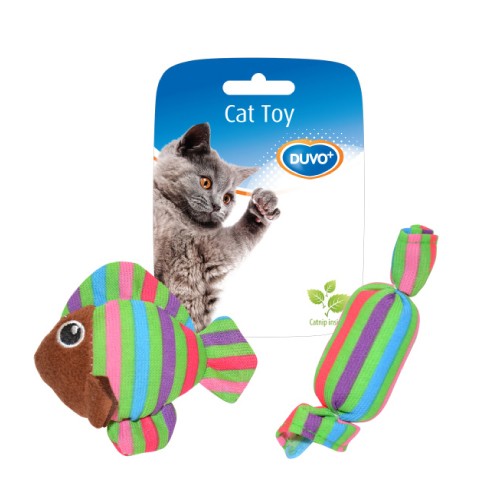 Duvo Juguete Gato Pez y Caramelo 8,5 x 8 x 2,8 cm