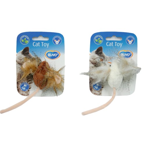 Duvo Juguete Gato Ratón con Orejas Peludas 13 x 11 cm