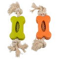 Duvo Juguete Perro Goma Ecológica Hueso Plano con Cuerda 27 x 6,5 x 3,8 cm