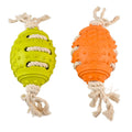 Duvo Juguete Perro Goma Ecológica Rugby con Cuerda 28 x 9,3 x 9,3 cm