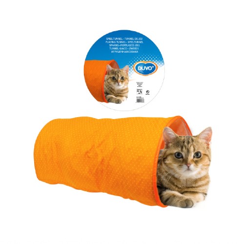 Duvo Túnel Cilindrico para Gatos Naranja 50 x 25 x 25 cm