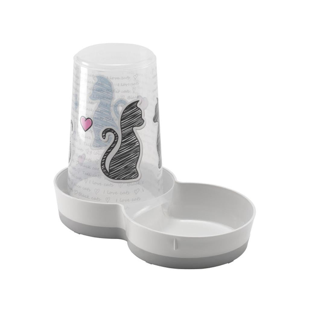 Moderna Comedero Bebedero Tasty Large Cats In Love 1.5 l