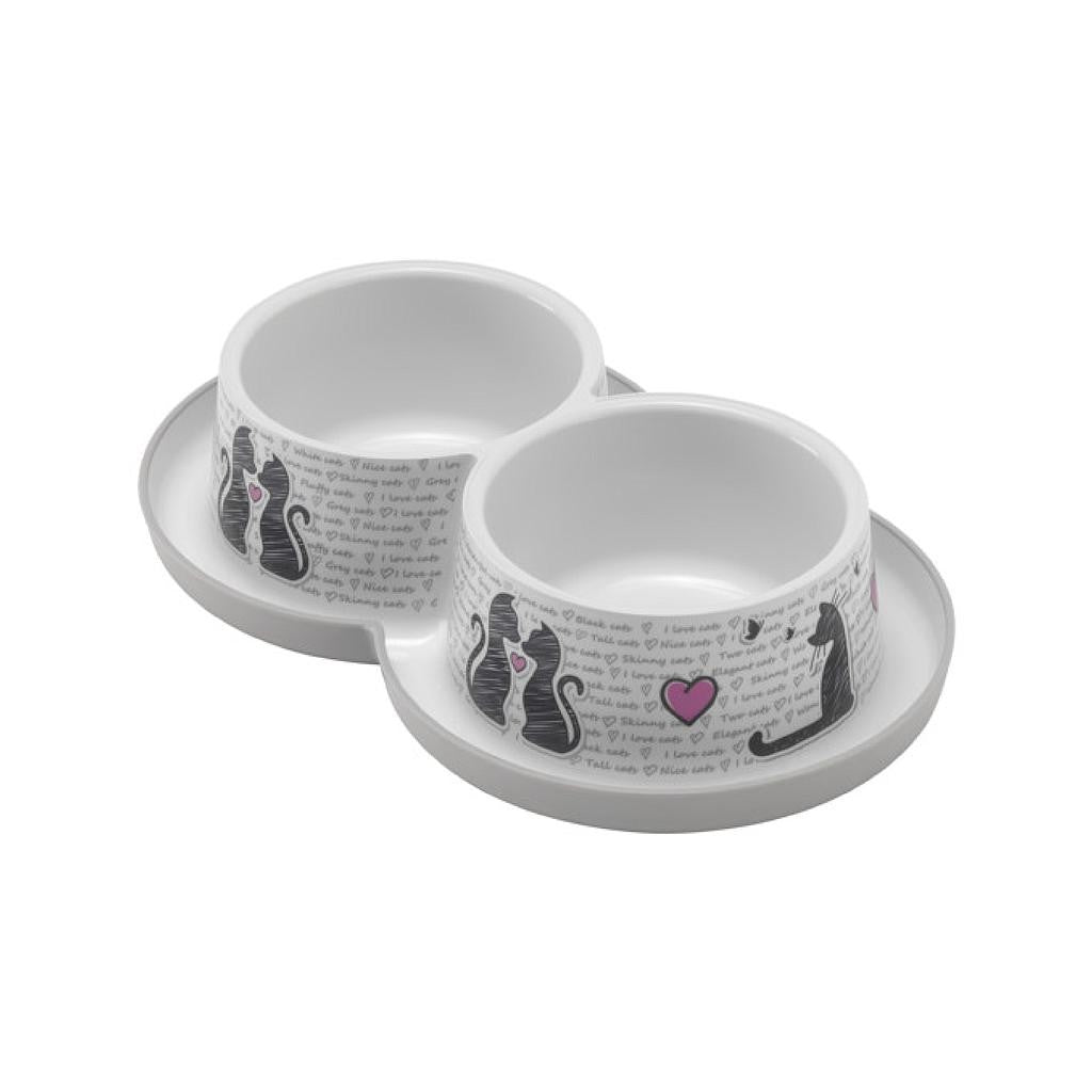 Moderna Comedero Trendy Dinner Perro Doble Cats In Love 2 x 350 ml