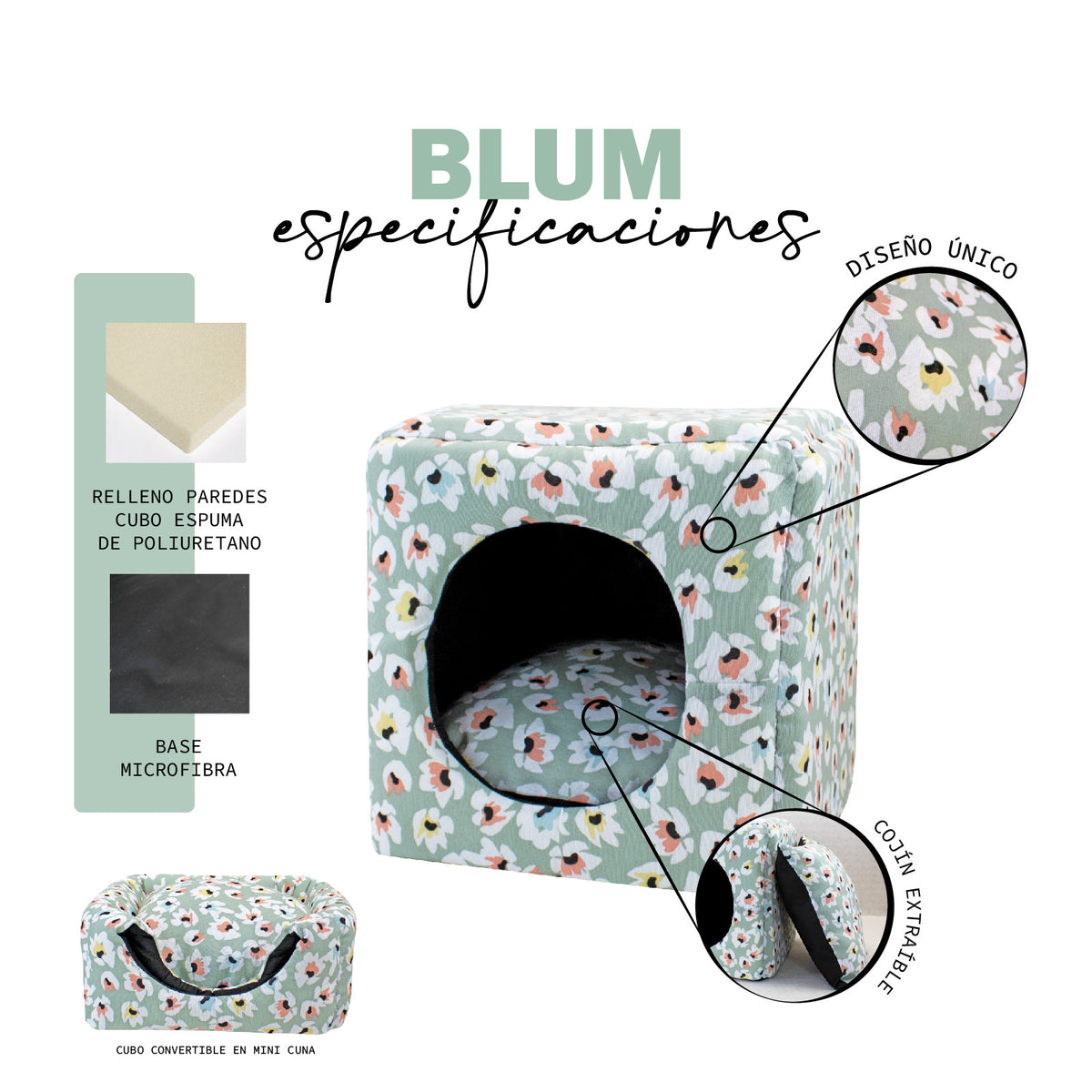 Yagu Cubo Blum T-U 33 x 33 x 33 cm