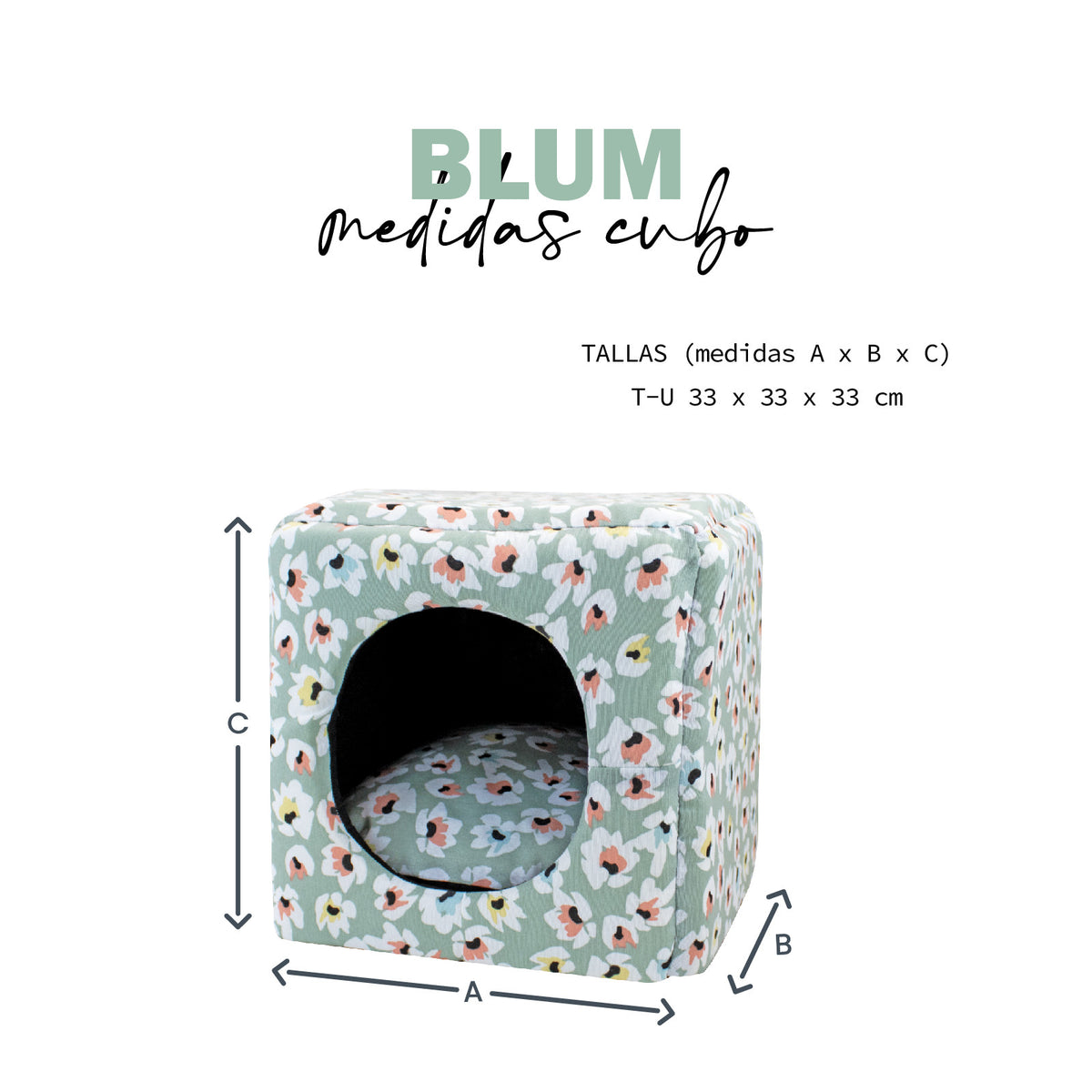 Yagu Cubo Blum T-U 33 x 33 x 33 cm