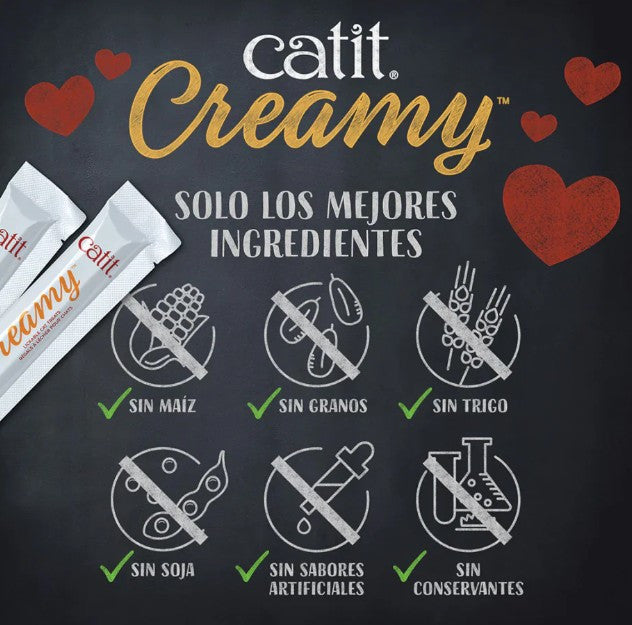 Catit Creamy Pollo y Cordero, 4x10g - Pack de 12 unidades