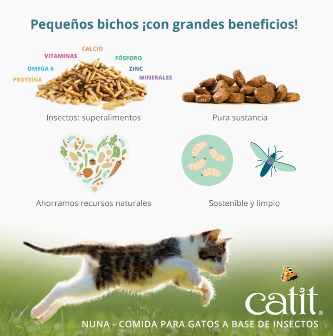 Pienso Catit Nuna Gatos Insecto y Pollo 5kg