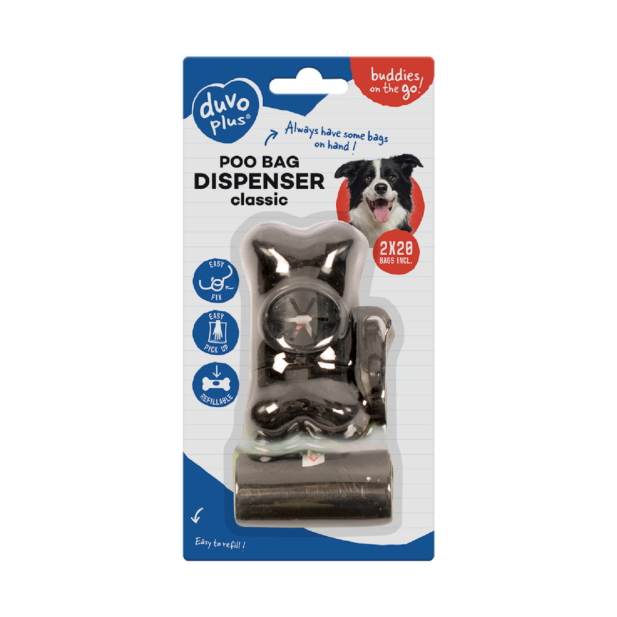 Duvo Dispensador Hueso Bolsas Higienicas 2 x 20 uds