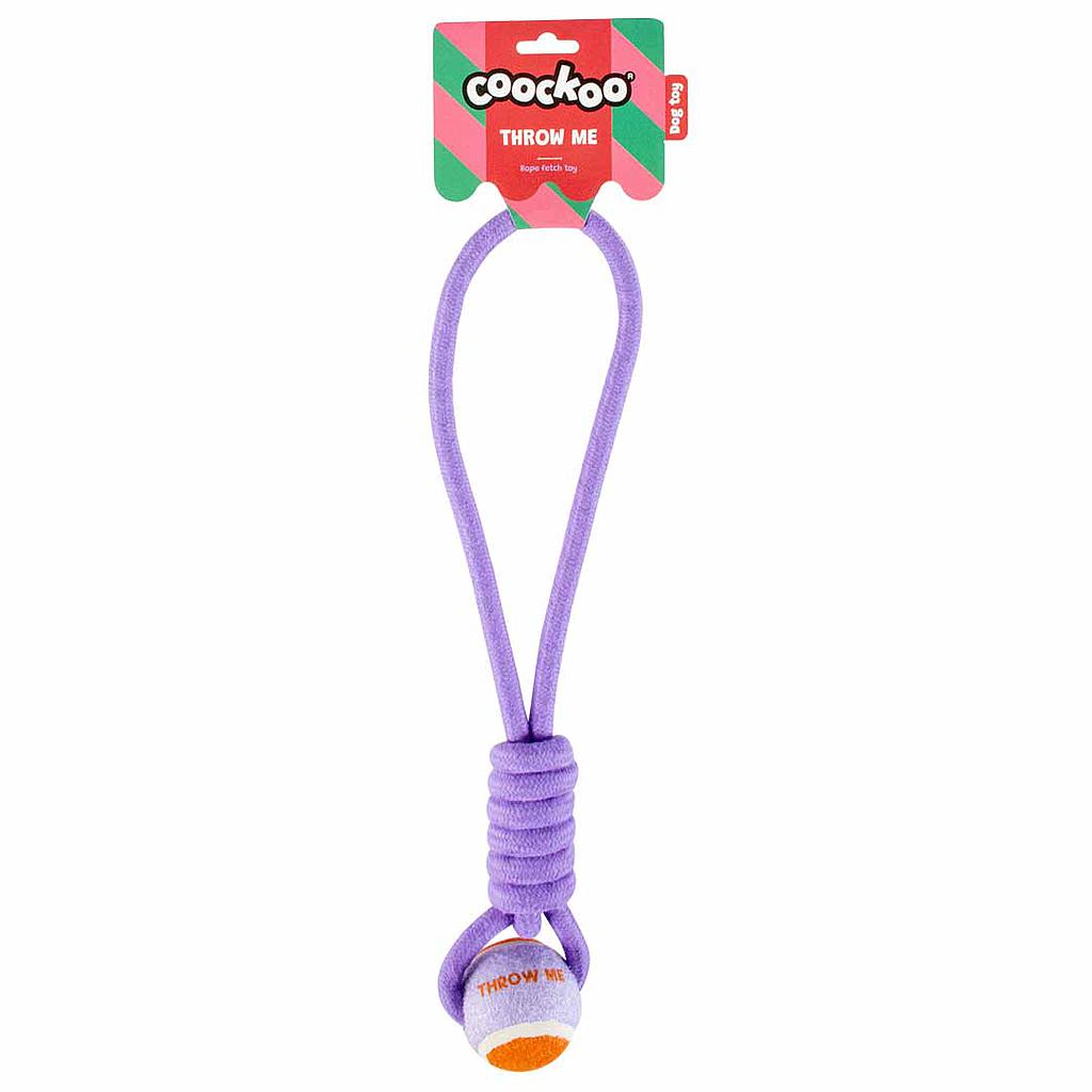 Duvo Coockoo Juguete Perro Throw Me Lila y Naranja 6 x 45 x 6 cm
