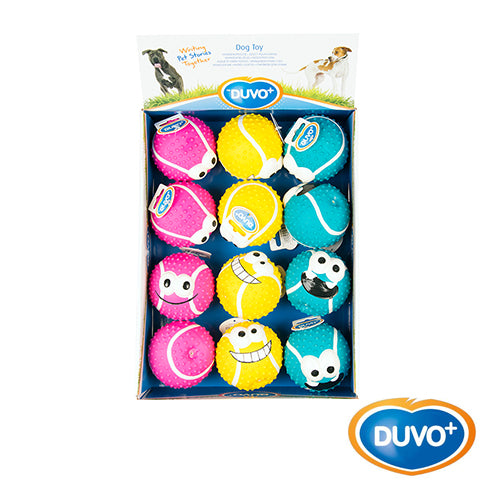 Duvo Expositor Juguete Perro Latex Bola Tenis Mix