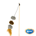 Duvo Juguete Gato Caña Pompom 25 x 5 cm