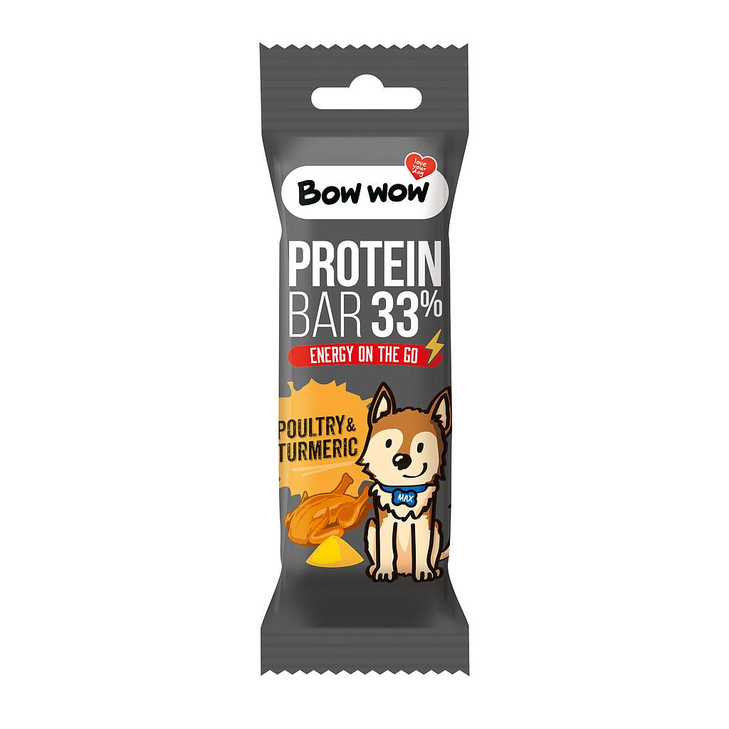 BOW Wow Proteina Bar With Poultry & Tumeric 32 g / 30 Bolsas