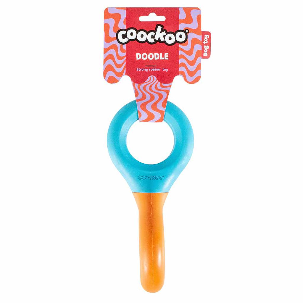 Duvo Coockoo Juguete Perro Doodle Azul y Naranja 23 x 10,5 x 3 cm
