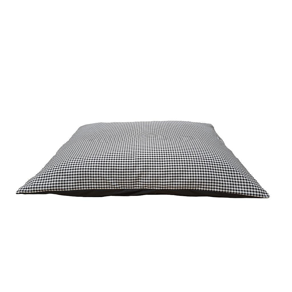 Yagu Descanso Cojín Eos Vichy Negro Loneta T-U 100 x 70 cm