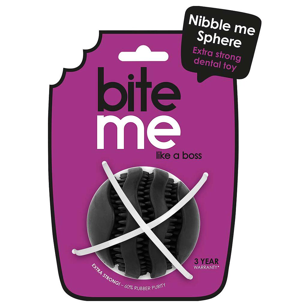 Duvo Juguete Perro Nibble Me Sphere Negro T-S 7 x 7 x 7 cm