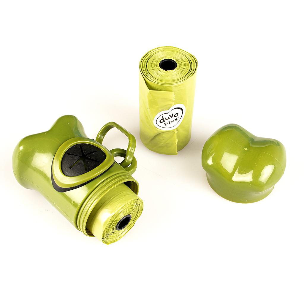 Duvo Dispensador Hueso Verde Ecológico Bolsas Higienicas 2 x 20 uds
