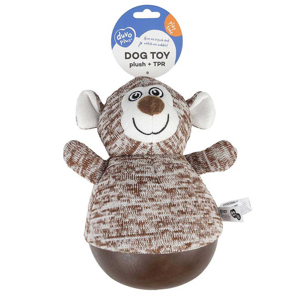 Duvo Juguete Perro Peluche Tumbly Mono Marrón 13,5 x 13,5 x 22 cm