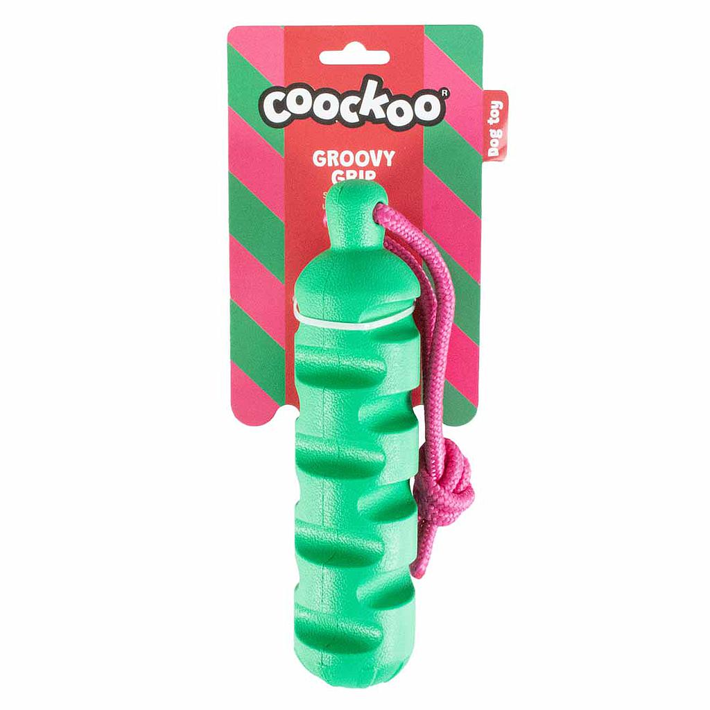 Duvo Coockoo Juguete Perro Groovy Grip Verde y Rosa 40 x 5,7 x 5,7 cm