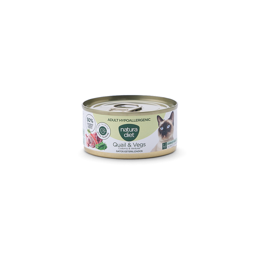 DNG Natura Diet Cat Pate Adult Hypoallergenic Quail & Vegs 85 g