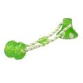 Duvo Juguete Perro Cuerda con Ventosa Verde 40 x 10.3 x 10.3 cm