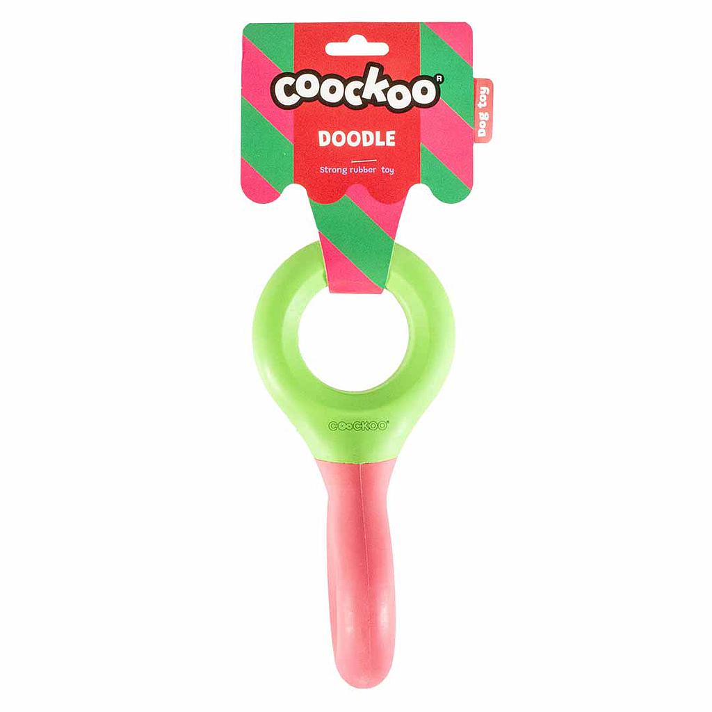 Duvo Coockoo Juguete Perro Doodle Verde y Rosa 23 x 10,5 x 3 cm