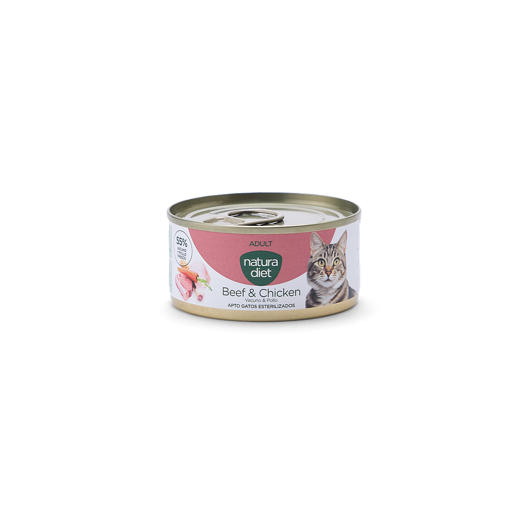 DNG Natura Diet Cat Pate Adult Beef & Chicken 85 g