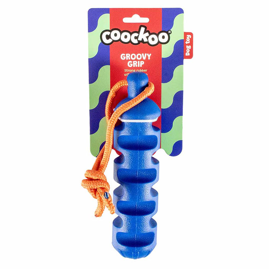 Duvo Coockoo Juguete Perro Groovy Grip Azul y Naranja 40 x 5,7 x 5,7 cm