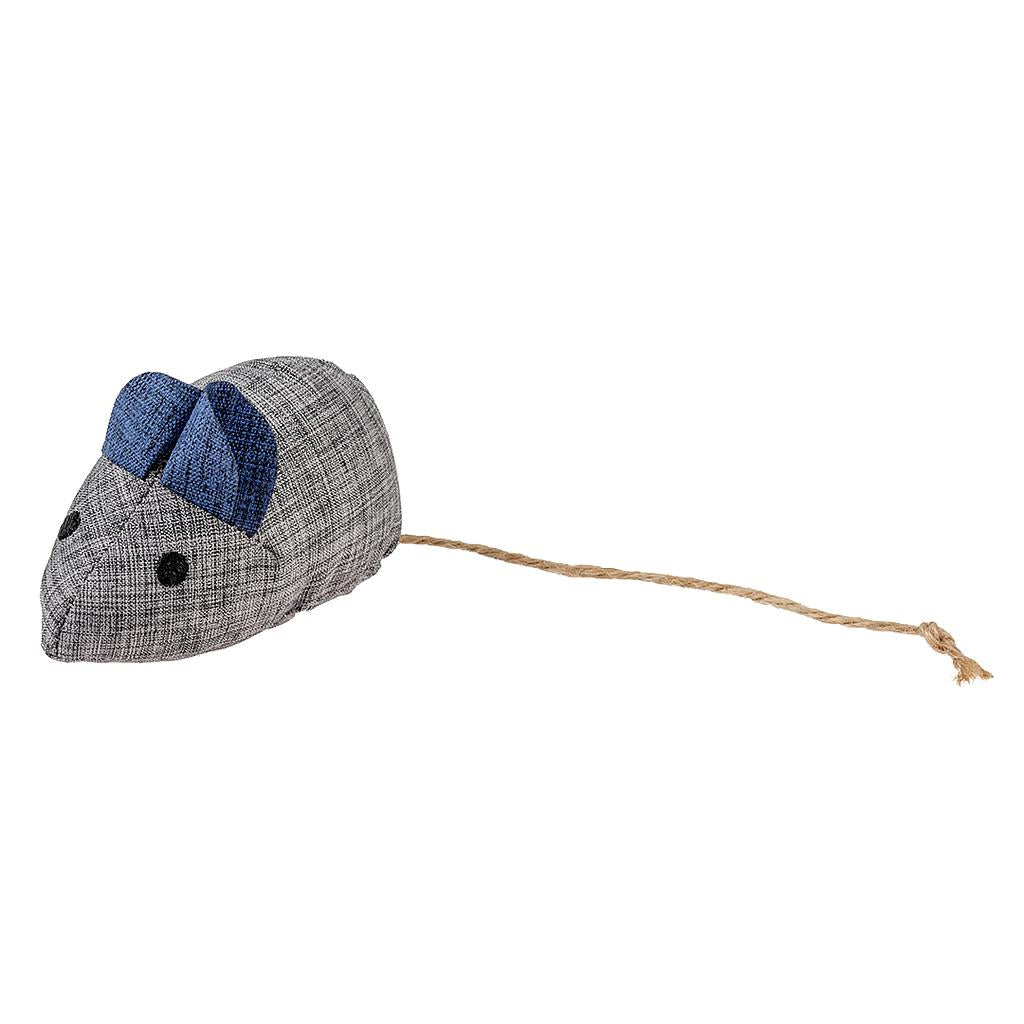 Duvo Juguete Gato Eco Ratón Azul y Gris 8,5 x 4,5 x 6 cm