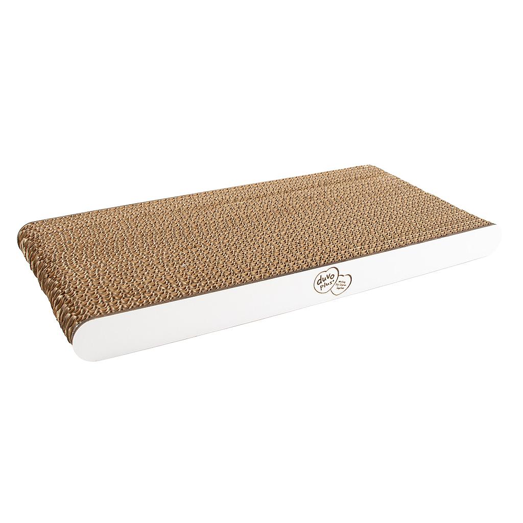 Duvo Rascador Gato Carton Flay Flat Blanco 37 x 16,5 x 3 cm
