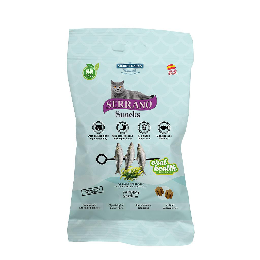 MDT New Serrano Snacks Gato Salud Bucal Sardina 50 g