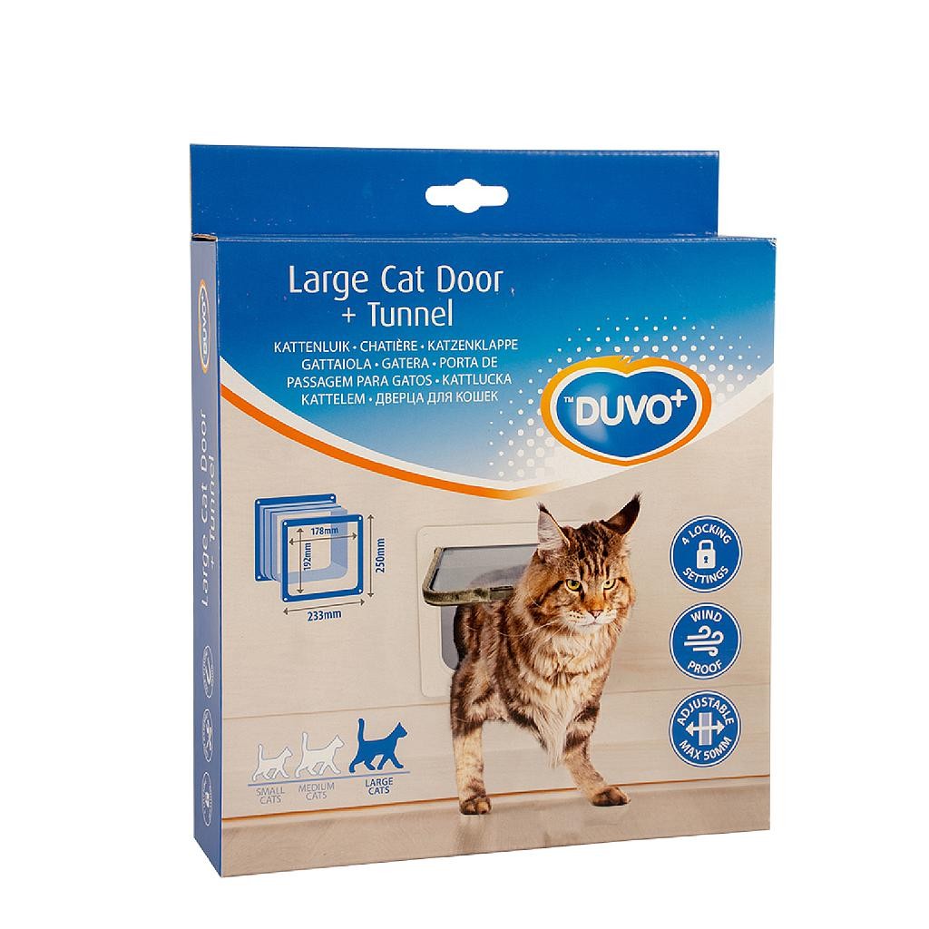 Duvo Puerta Gatos Blanca 4 Posiciones