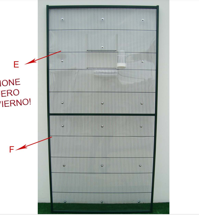 Panel PVC rígido transparente voladero pájaro (piezas A, B, B1, C, D, E, F)