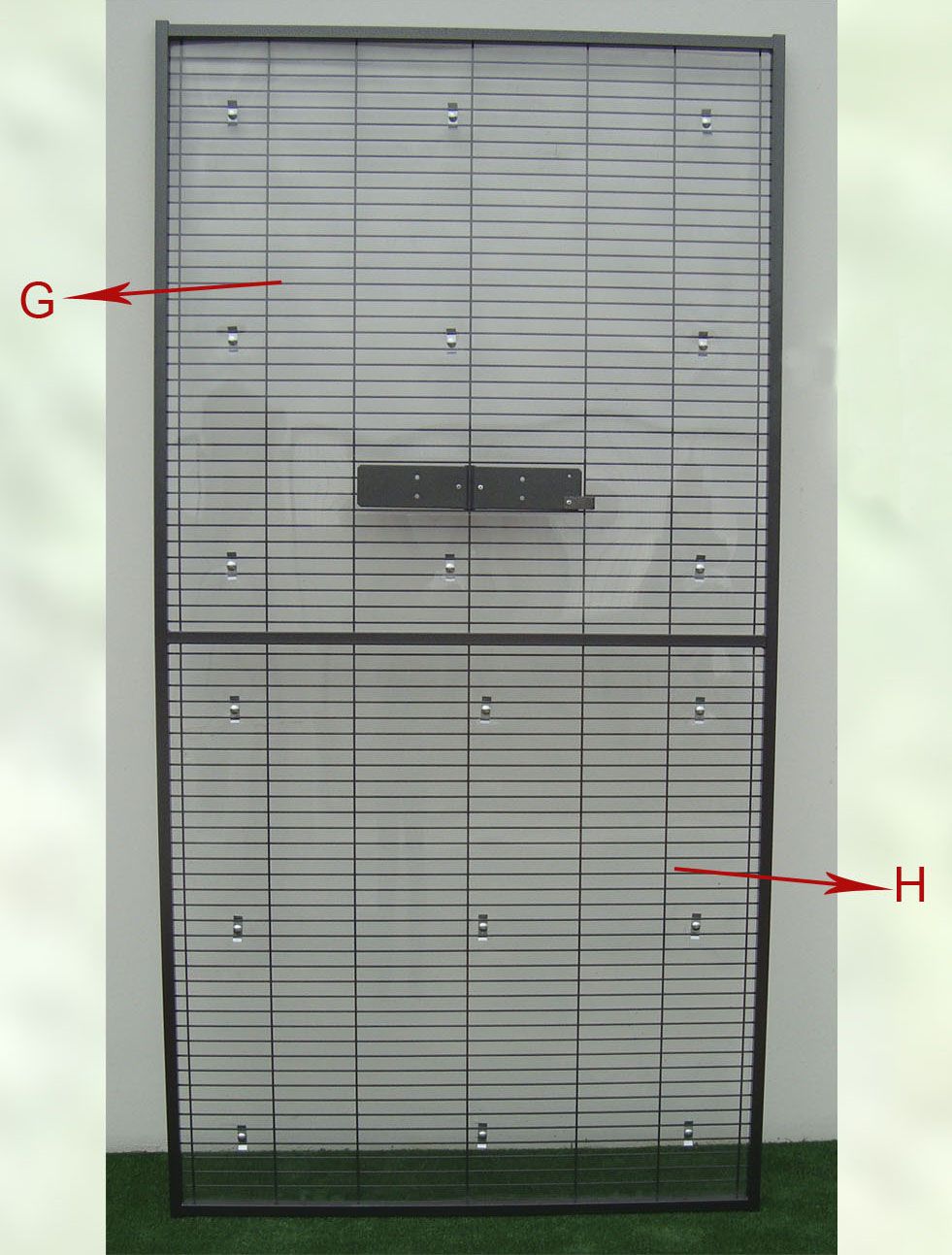 Panel PVC rígido transparente voladero loro (piezas G, H, I, J, J1, K, L)