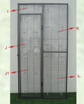 Panel PVC rígido transparente voladero loro (piezas G, H, I, J, J1, K, L)