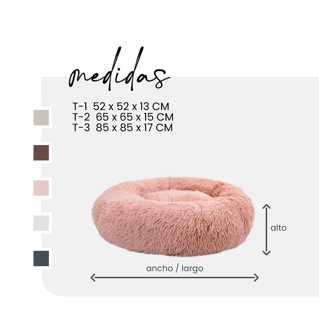 Yagu Descanso Cuna Donut Antiestrés Rosa